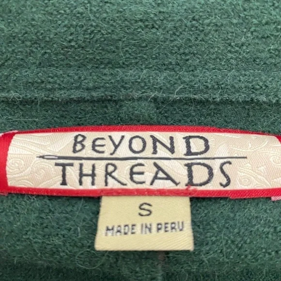 Beyond Threads Alpaca Wool Jacket Green Size Small - Picture 3 of 8